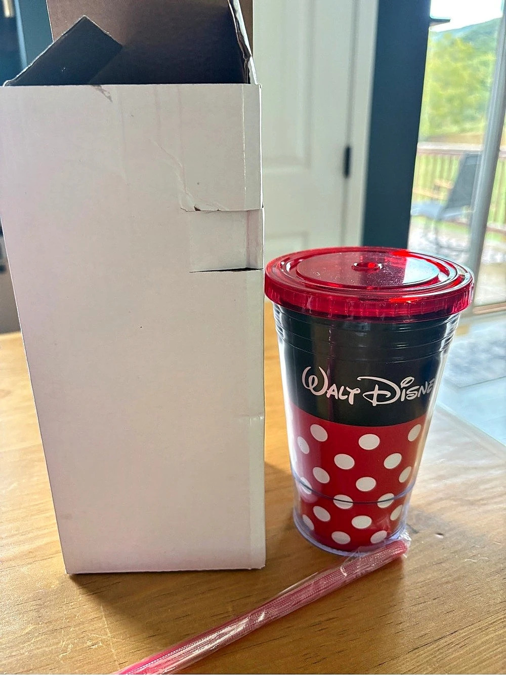 Walt Disney Travel Co Minnie Mouse Polka Dot Tumbler New